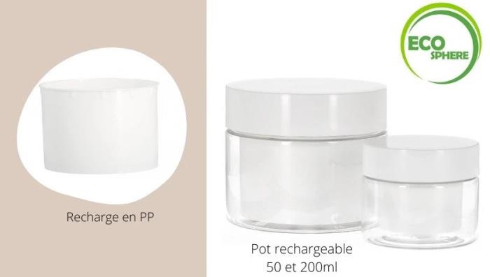 Reusable PET cosmetic jar